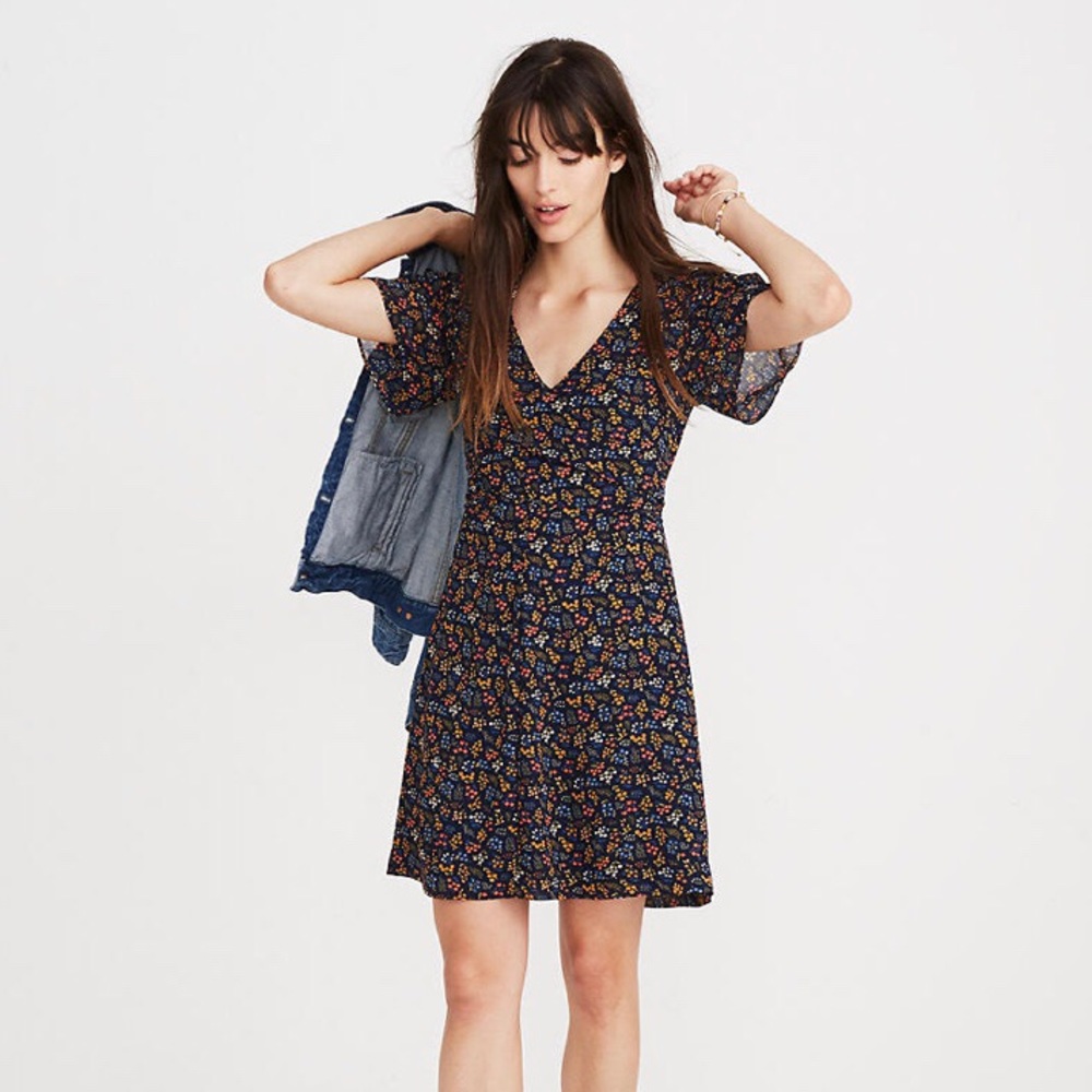 Madewell Blue Floral Dress
